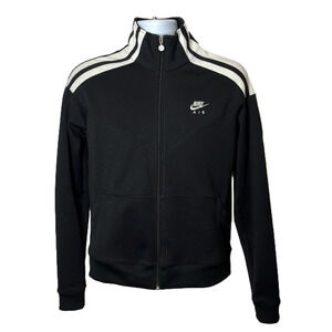 NIKE Air black/white zip up jacket, size L (12-14) see measurements